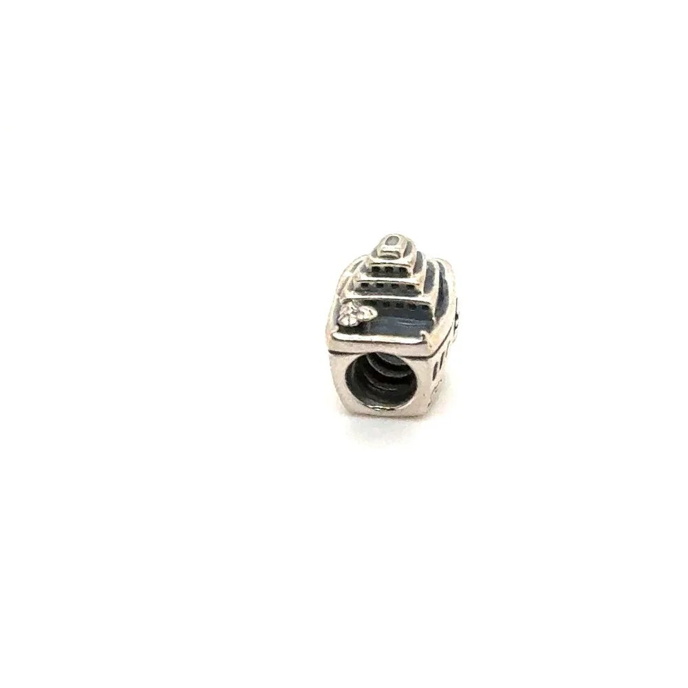 Pandora Cruise Ship Charm Sterling Silver Blue Enamel Nautical Travel 790464